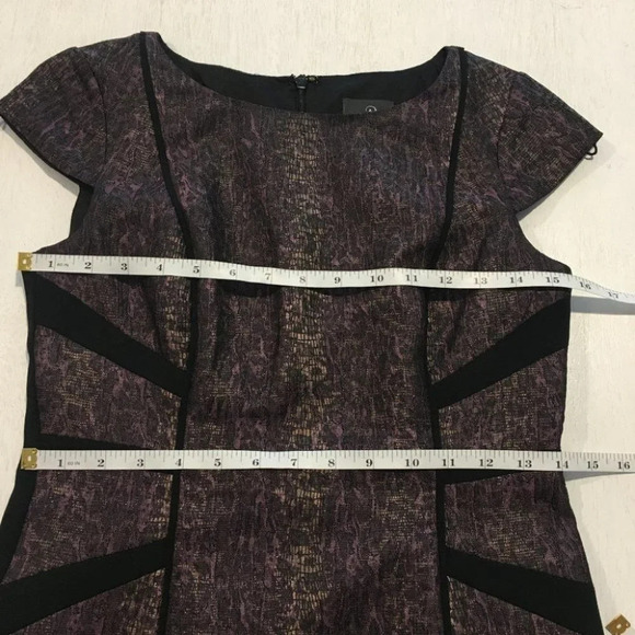 Adrianna Papell Leopard Purple Sheath Midi Dress - Picture 6 of 12